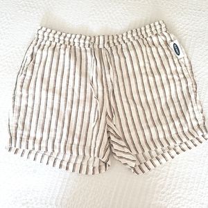 High-Waisted Stripe Linen Shorts - Old Navy